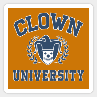 Clown university blue and white Magnet